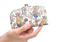 画像5: 恋するもろこしガール 天溝がま口（金唐柄）［t］ (5)