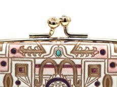 画像3: 雅＜紫＞ 天溝がま口（金唐柄）［t］ (3)