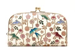 枝垂れ花鳥 天溝がま口［t］