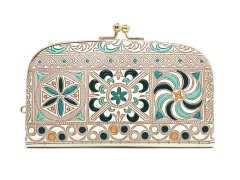 錦紗＜緑＞ 天溝がま口［t］