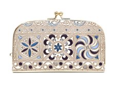 画像1: 錦紗＜紫＞ 天溝がま口［t］ (1)