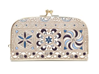 錦紗＜紫＞ 天溝がま口［t］