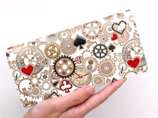 画像4: 時の歯車＜赤黒＞ 束入れ (金唐柄)［t］ (4)