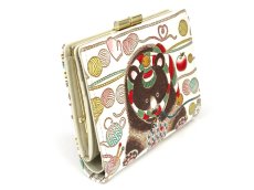 画像2: 【予約限定】編むくま 箱まち口金付き札入れ［t］ (2)