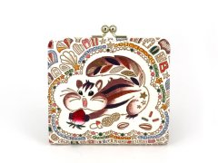 完売 【限定アイテム】くいしんぼリス 四角いがま口［t］