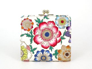 【文庫屋大関】小さめのお財布　天溝がま口　梅花（メイホア） 文庫屋 大関】小さめのお財布 天溝がま口 いちご【皮革工芸品