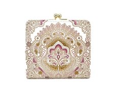 画像1: 完売【限定アイテム】アンティークレース＜ピオニー＞ 四角いがま口［t］ (1)