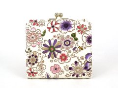 完売【限定アイテム】みつばち＜限定パープル＞ 四角いがま口［t］