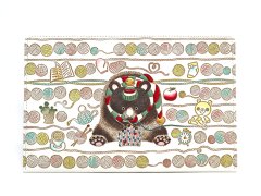 完売【予約限定柄】編むくま A5エンベロープ［t］