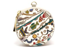 【夏限定柄】海はひろいな マカロンポーチ（金唐柄）［t］