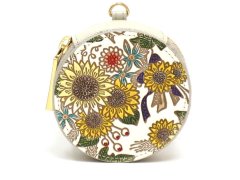 【夏限定柄】ひまわり マカロンポーチ［t］