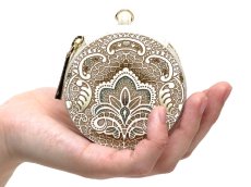 画像4: アンティークレース＜オリーブ＞ マカロンポーチ［t］ (4)