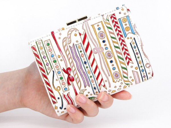 画像4: 【予約限定柄】リボン 箱まち口金付き札入れ［t］