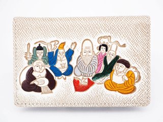 大津絵　七福神　巻物 福禄寿；フクロクジュ，七福神；シチフクジン，大津絵；オオツエ