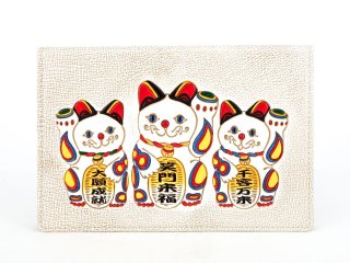 招き猫 三つ折りミニ財布［t］