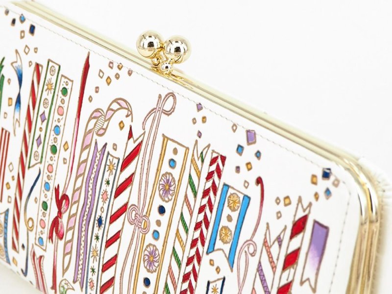 完売【予約限定】リボン（クリスマス柄） がま口長財布［t］