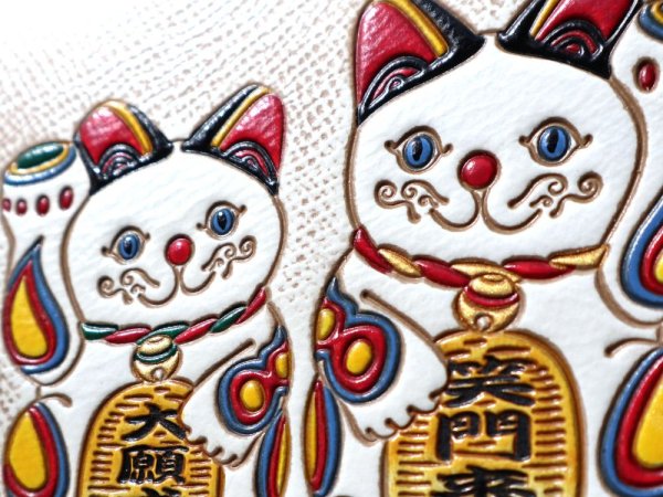 画像5: 招き猫 箱まち口金付き札入れ［t］