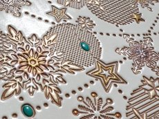 画像5: 【Xmas柄】スノーオーナメント＜ブロンズ＞ 天溝がま口（金唐柄）［t］ (5)