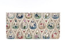 柄：花と猫＜インディゴ＞