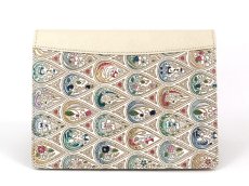 柄:花と猫<インディゴ>