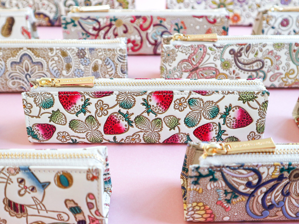 三角マチのペンケース