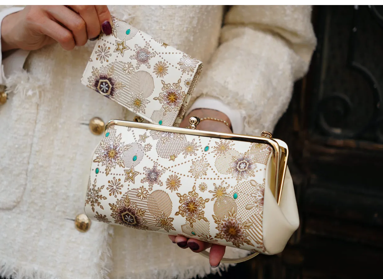 文庫屋大関 がま口ハンドルクラッチ