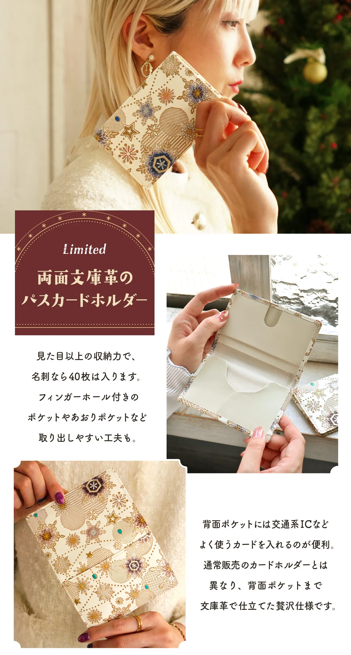 文庫屋大関 両面文庫革のパスカードホルダー