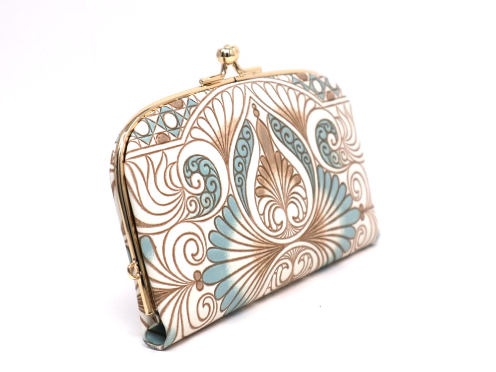 ロカイユ＜ブルーグレー＞ 天溝がま口［t］