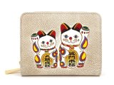 終売 招き猫 ぐるっとファスナーのお財布［t］
