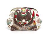 完売【Xmas柄/限定Item】編むくま ぷちっと小銭入れ［t］