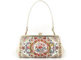完売【限定アイテム】唐子 がま口ハンドルクラッチ（絢爛柄）