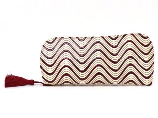 文庫屋「大関」 終売 横波＜えんじ＞ 天溝がま口［t］