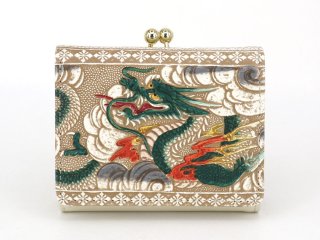 文庫屋「大関」 龍神＜緑＞ ぐるっとファスナーの長財布［t］