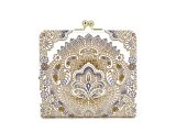 完売【限定アイテム】アンティークレース＜ビオラ＞ 四角いがま口［t］