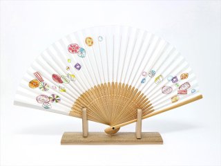 文庫屋「大関」 終売 金唐小花 扇子［t］